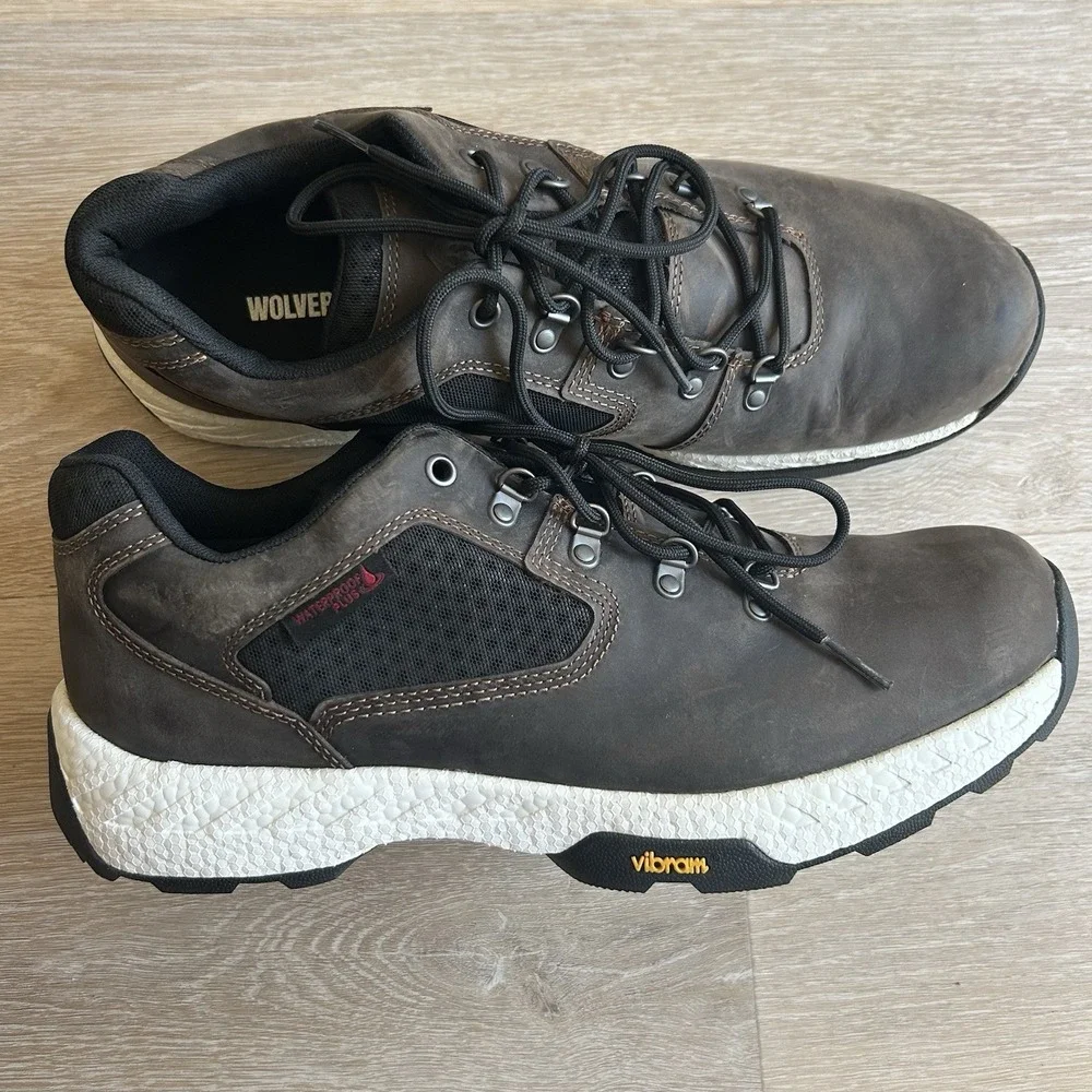 Wolverine Guide Ultraspring Waterproof Low Hiker Men's Vibram Sole Brown Size 12